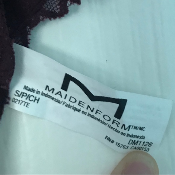 Maidenform Burgundy Lace Racerback Bralette - Picture 5 of 5